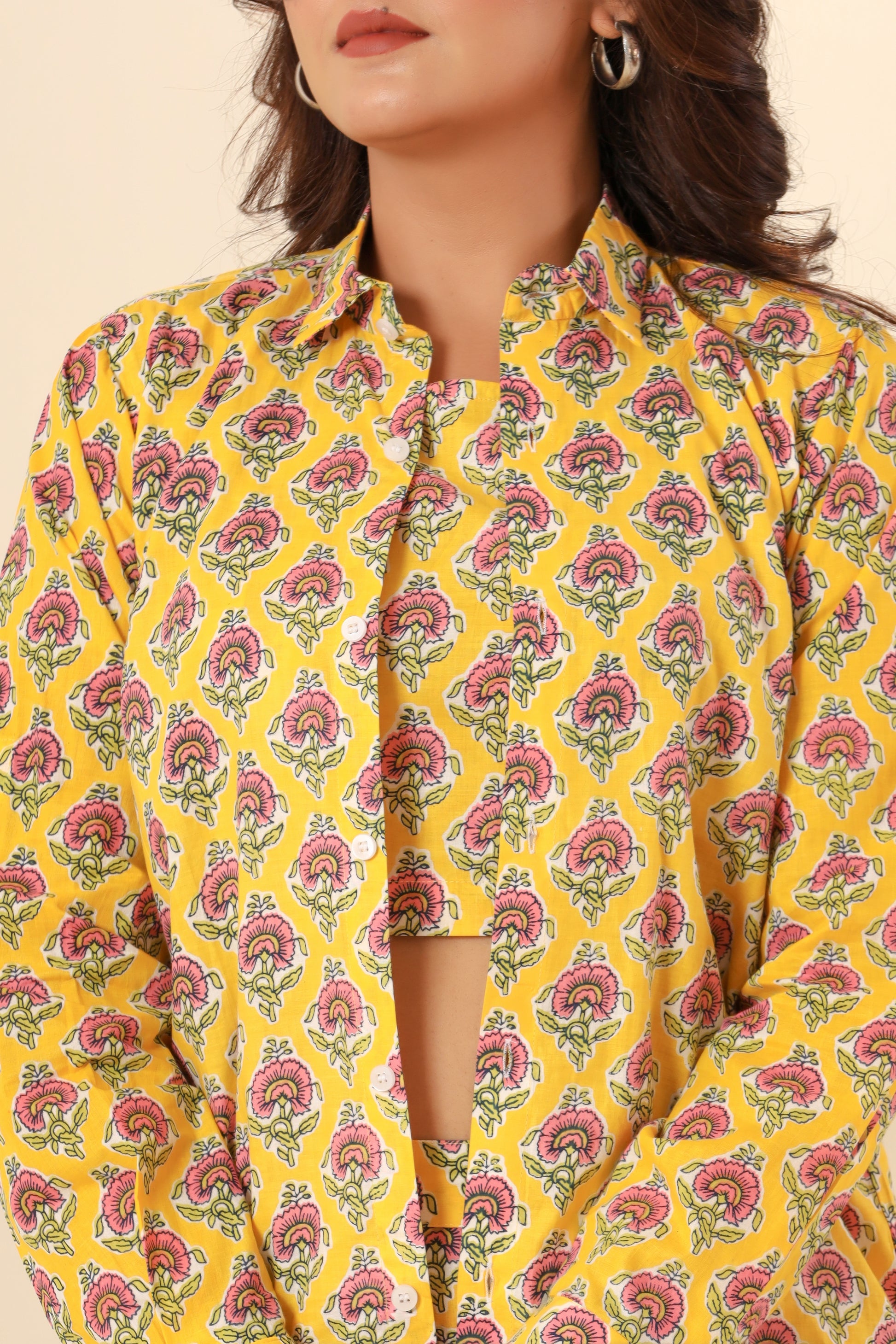 Zoom view of amber color coord set