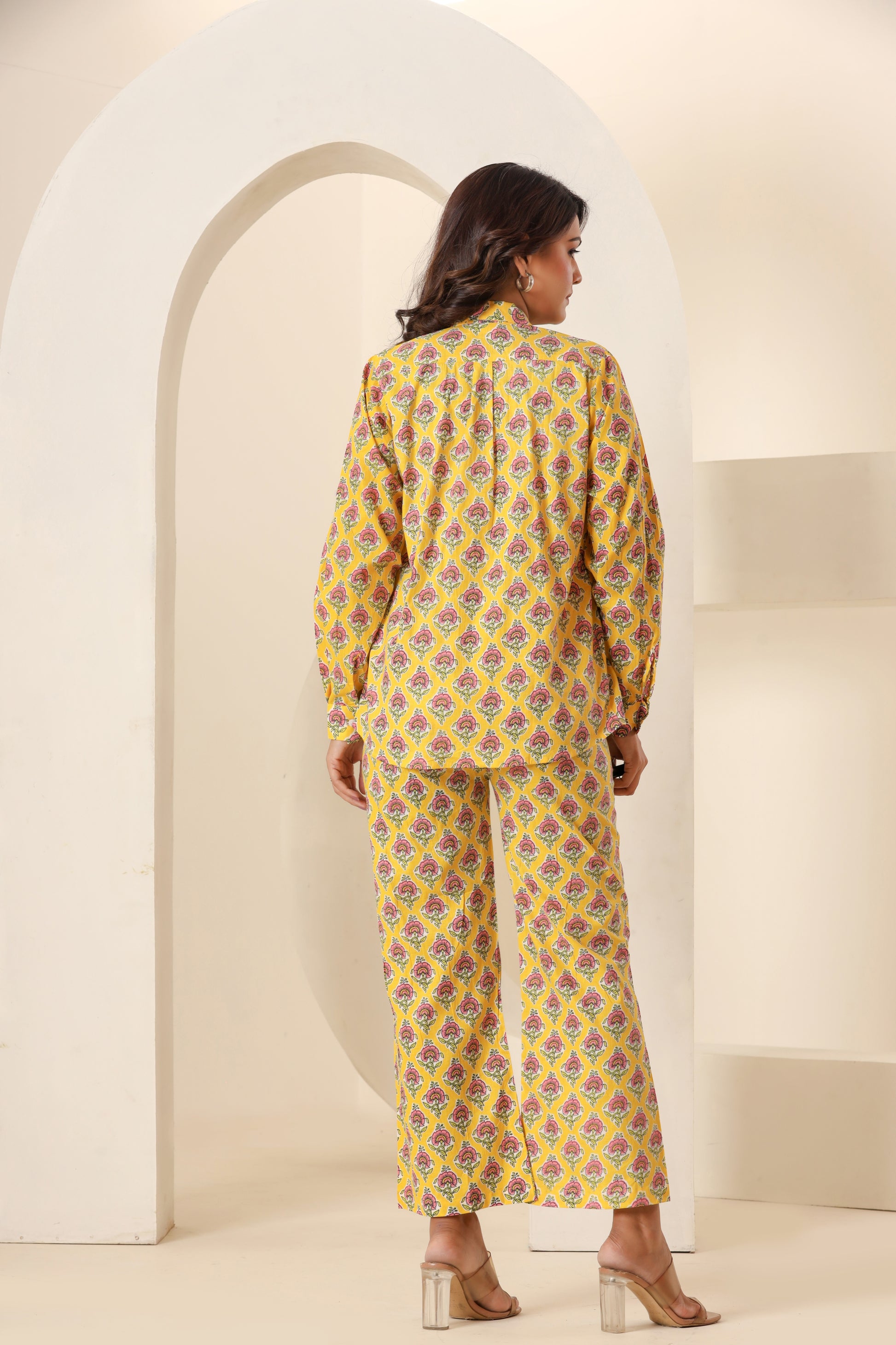 Back side look of amber color coord set
