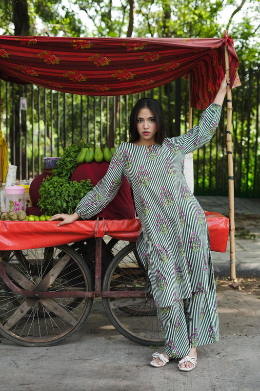 Emerald Bloom Kurta Set