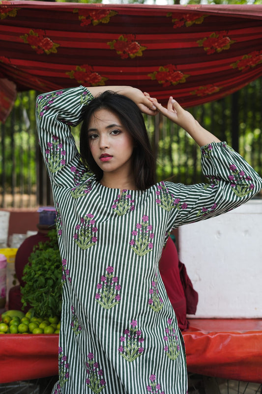 Emerald Bloom Kurta Set