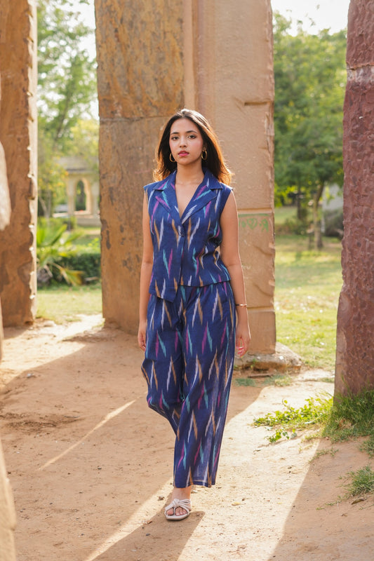 Midnight Ikat Waistcoat Set